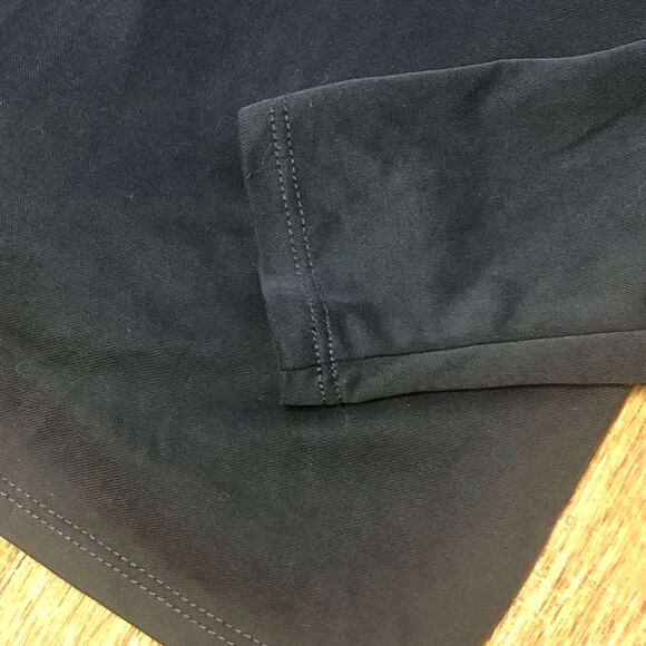 Daytrip Dark Gray Open Back Mock Neck Long Sleeve Blouse Top Size Small - Picture 5 of 11